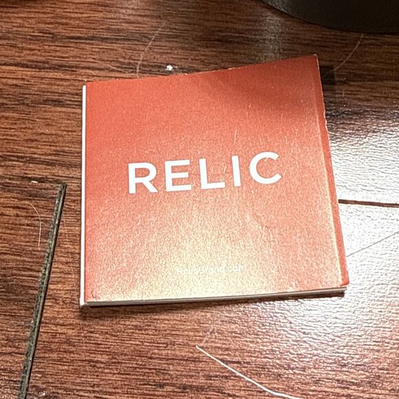 Relic By Fossil Patterson Brown Dial Gunmetal ZR12043 Quartz Moment - Picture 3 of 8